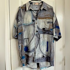 Authentic Italian Men’s Cougar Button‎ up Shirt. Size 50- US men’s Medium